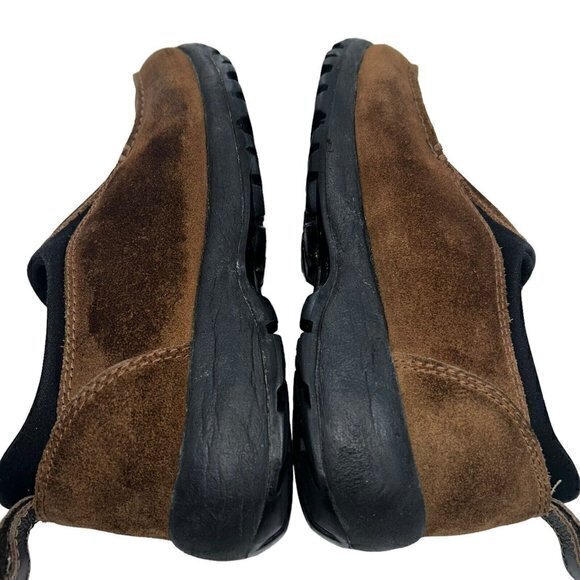 Lands End Shoes Women's 6.5 Brown Suede Leather Loafers Slip On Moc Toe 86519 - Picture 5 of 8